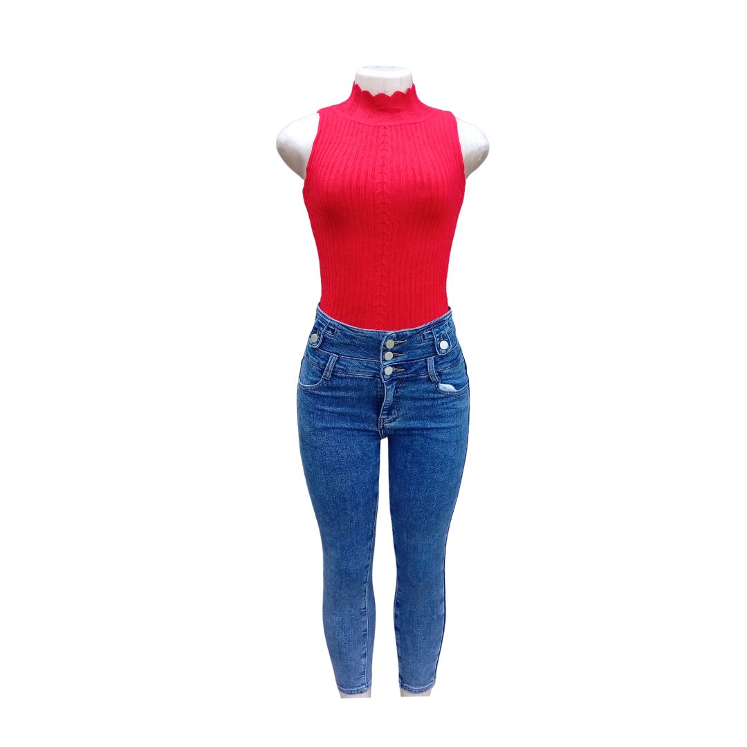 Light Blue High Waist Jeans Image
